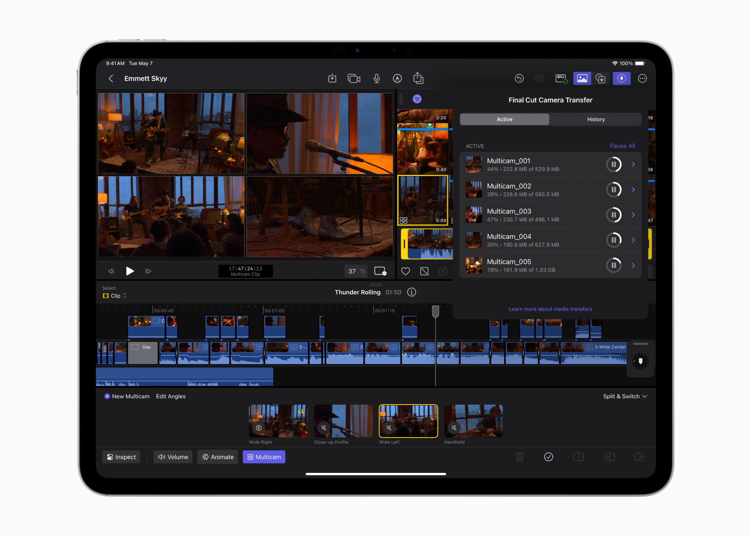 Apple incorpora un estudio multicámara en Final Cut Pro para iPad