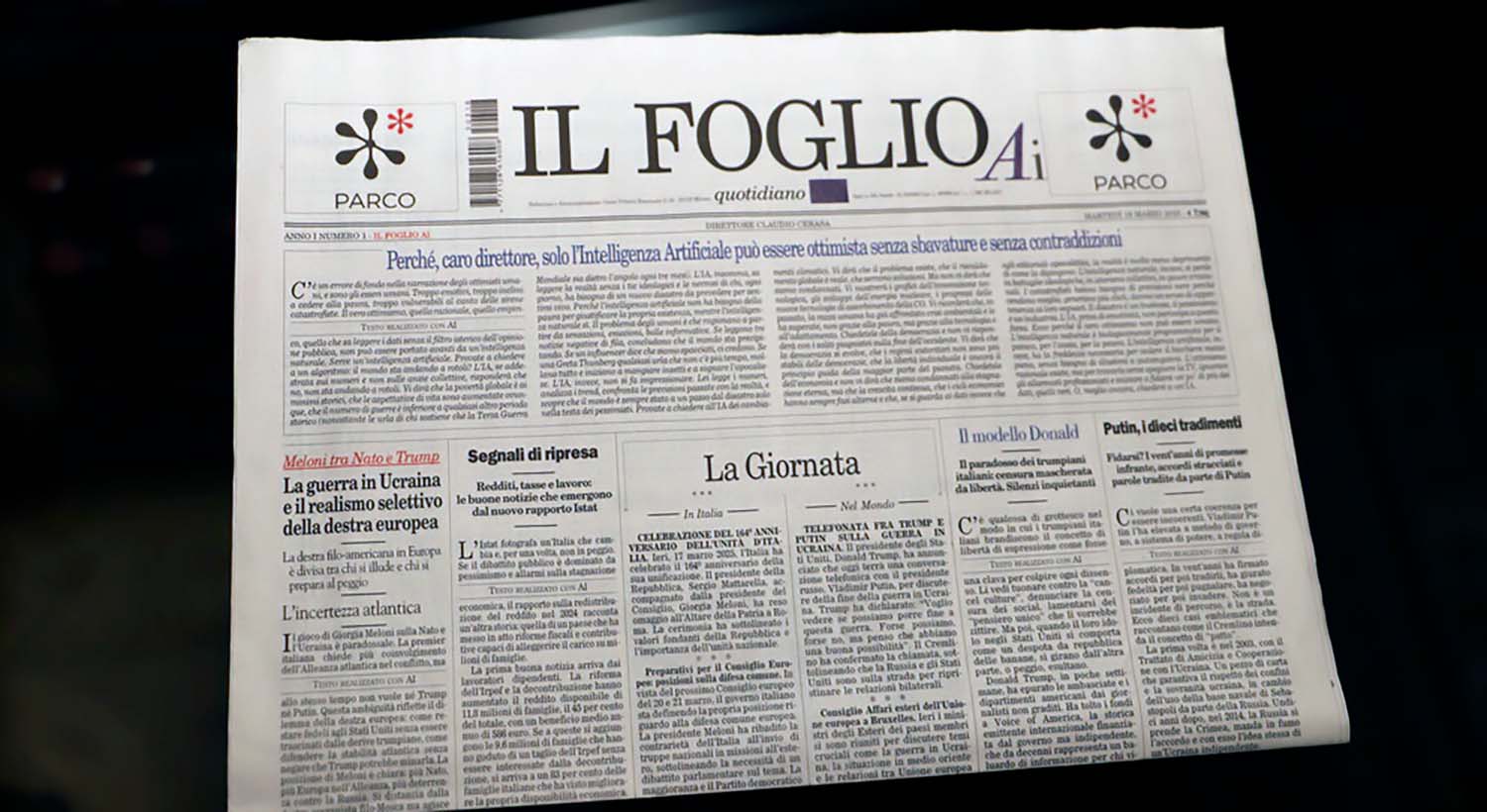 El primer diario hecho con IA ya es una realidad en Italia
