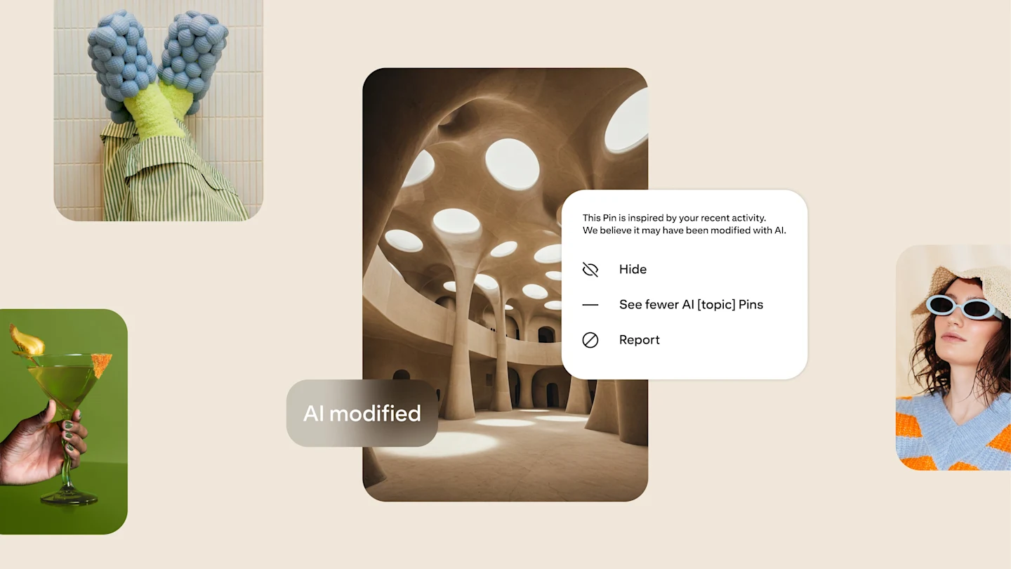 Pinterest añade etiquetas al contenido generado por IA