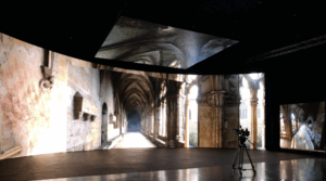 Imagen generada a partir de la fotogrametría del monasterio de Santes Creus. En este caso cabe mencionar que es una digitalización hecha por Giravolt, proyecto del departamento de Patrimoni de la Generalitat https://patrimoni.gencat.cat/ca/giravolt