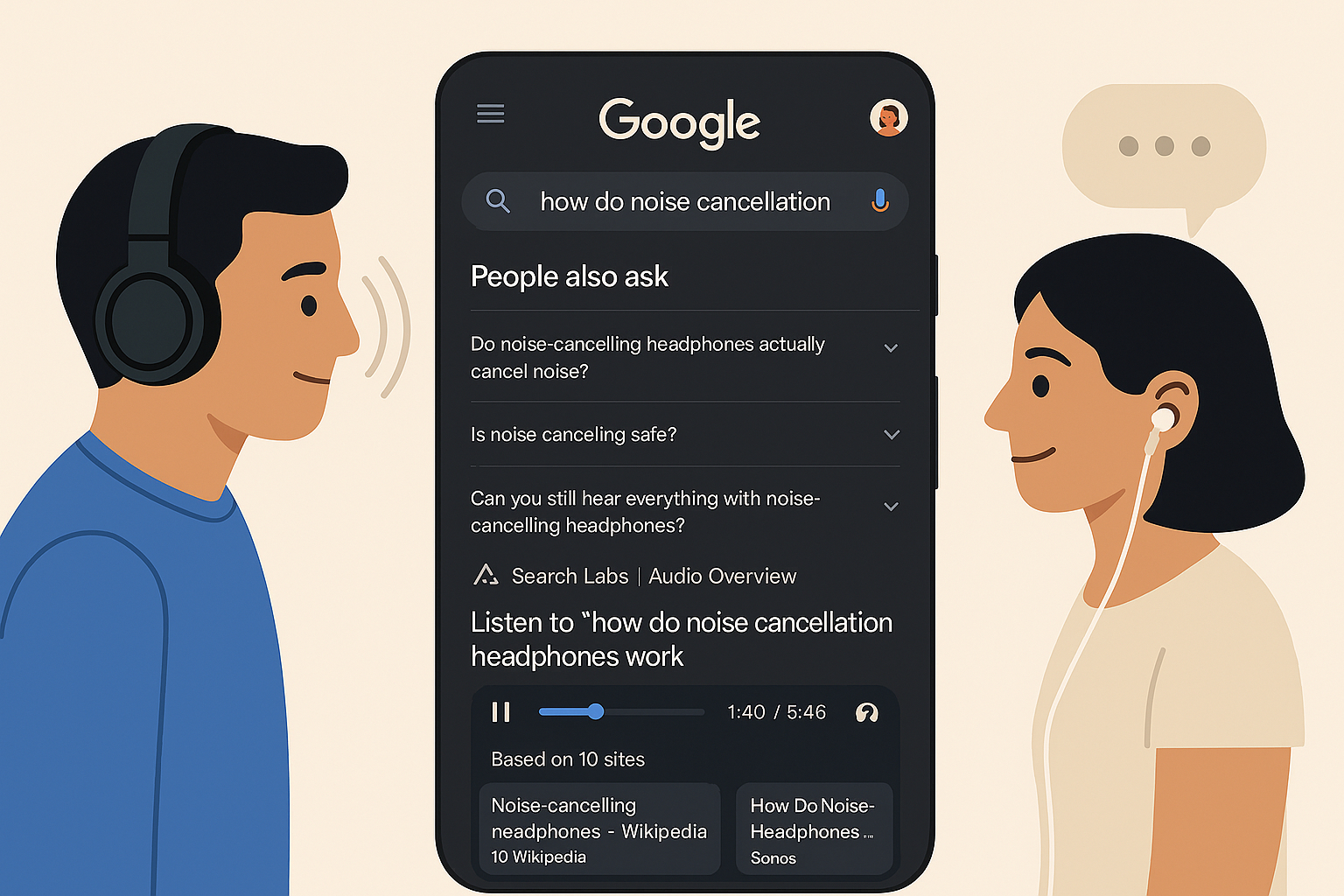 Google prueba resúmenes en audio con IA para sus búsquedas