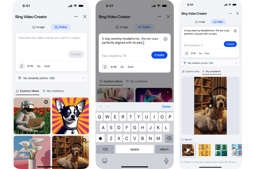 Microsoft lanza Bing Video Creator: herramienta IA gratis para crear vídeos