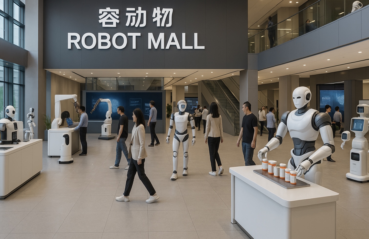 China inaugura la primera «megatienda» de robots humanoides