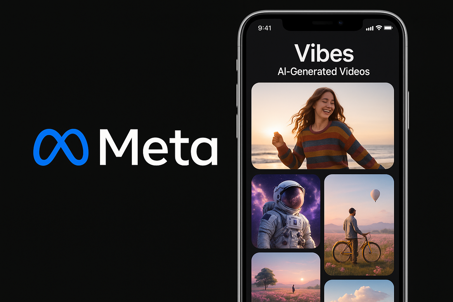 Meta presenta «Vibes», su nueva plataforma de videos generados por IA