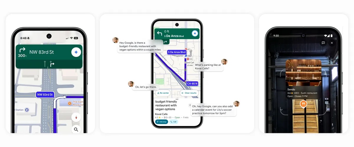 Google Maps integra Gemini como guía conversacional