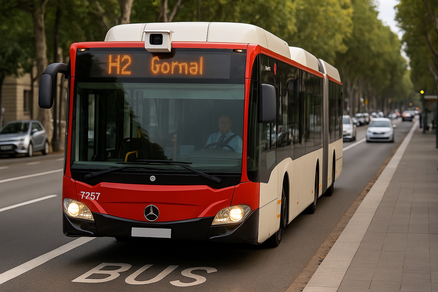 Cámaras e IA al volante del autobús urbano en Barcelona