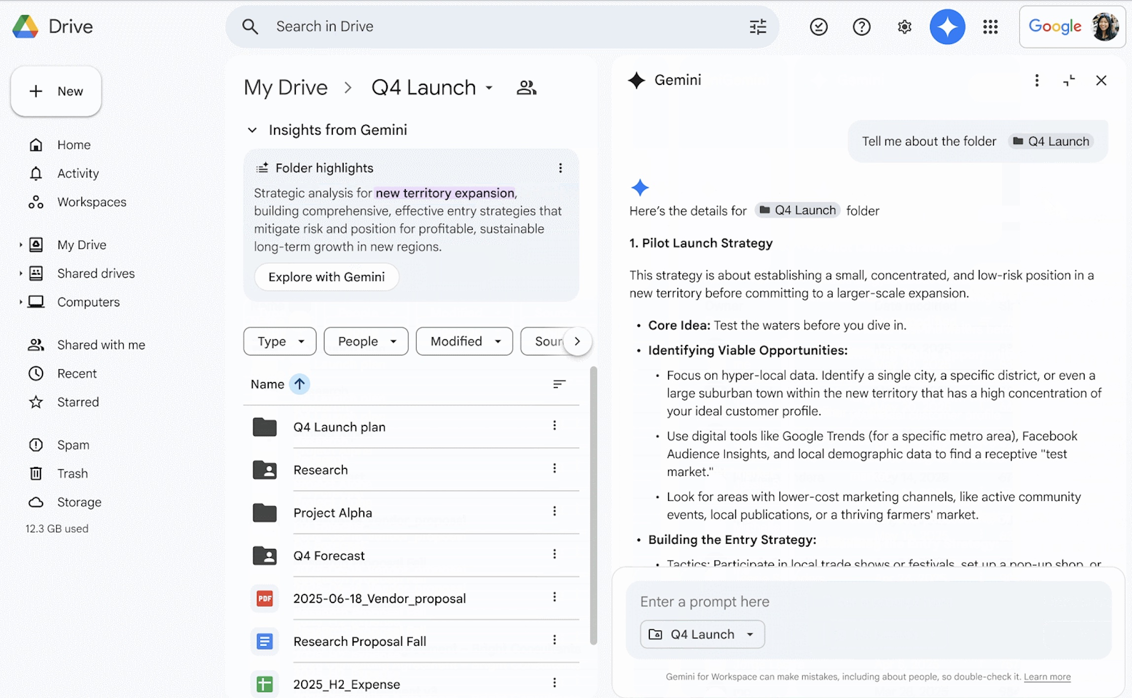 Google Drive empieza a mostrar resúmenes antes de abrir los archivos