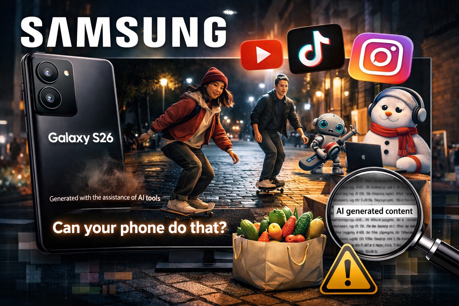 Samsung llena sus redes de anuncios con “IA generativa”