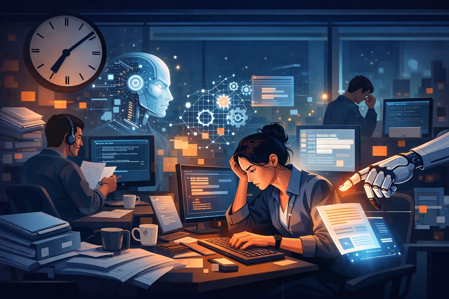 La inteligencia artificial no reduce el trabajo: lo intensifica y redefine la jornada