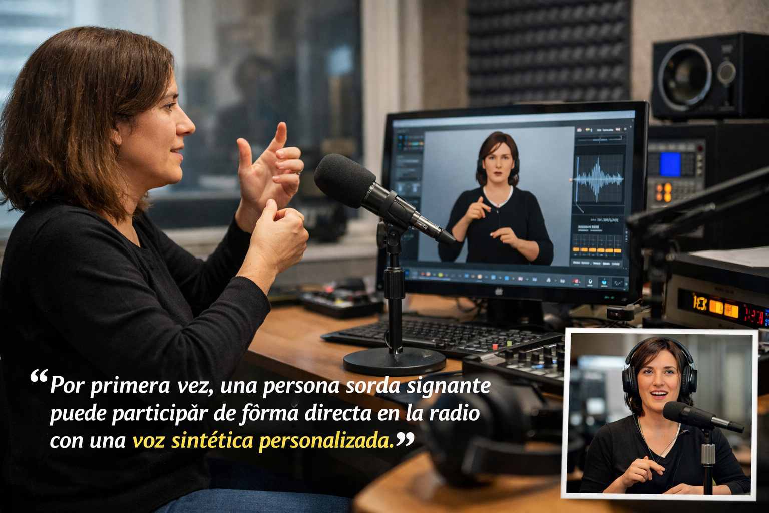 SignarIA: la tecnología que abre la radio a las personas sordas signantes con una voz sintética propia
