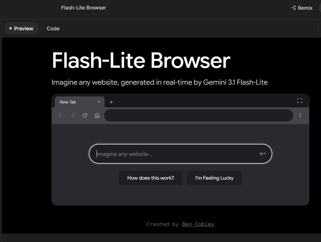 Gemini 3.1 Flash-Lite convierte la navegación en una web que se escribe sola