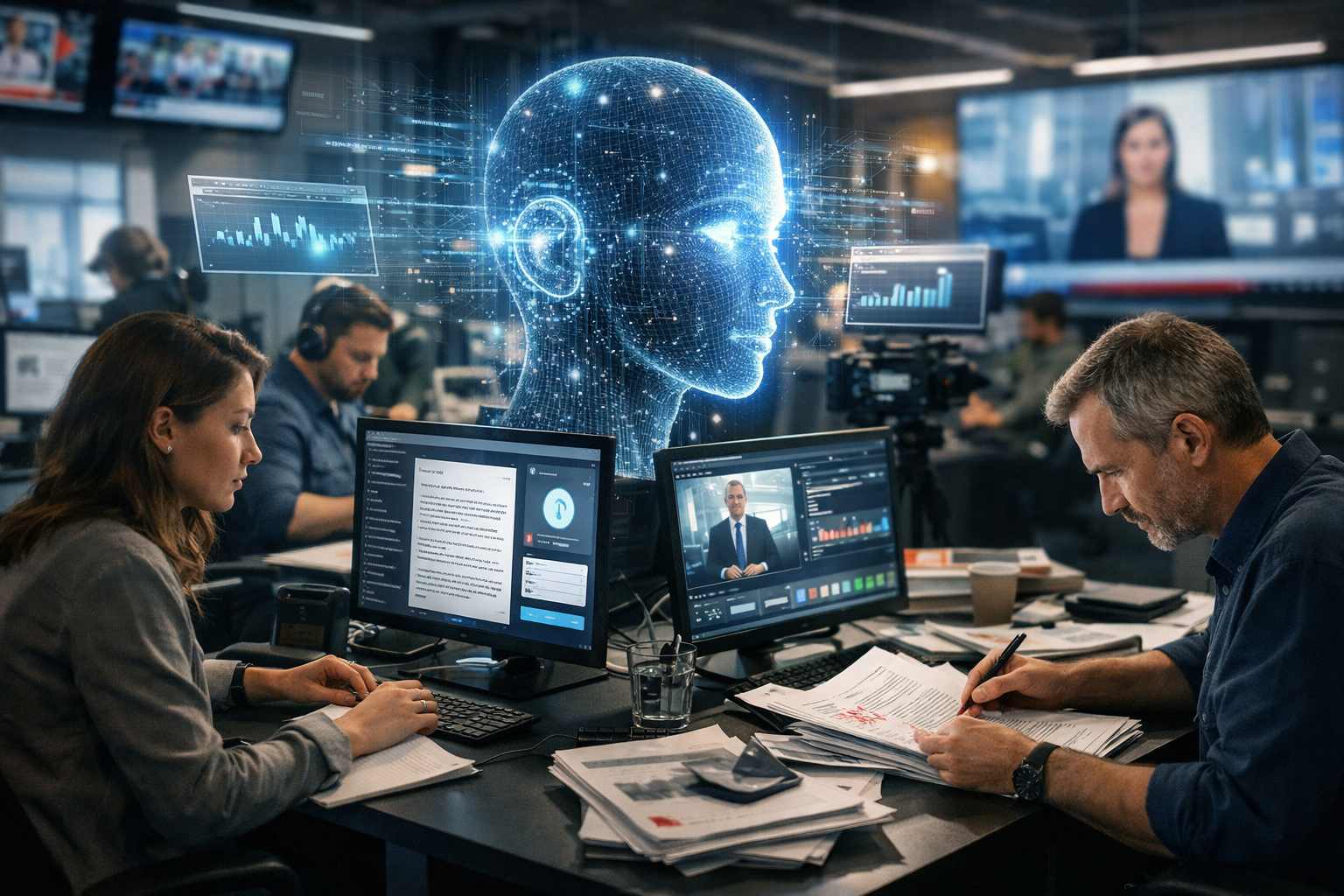 La IA ya reordena las redacciones: más velocidad, nuevas rutinas y una batalla por la calidad periodística