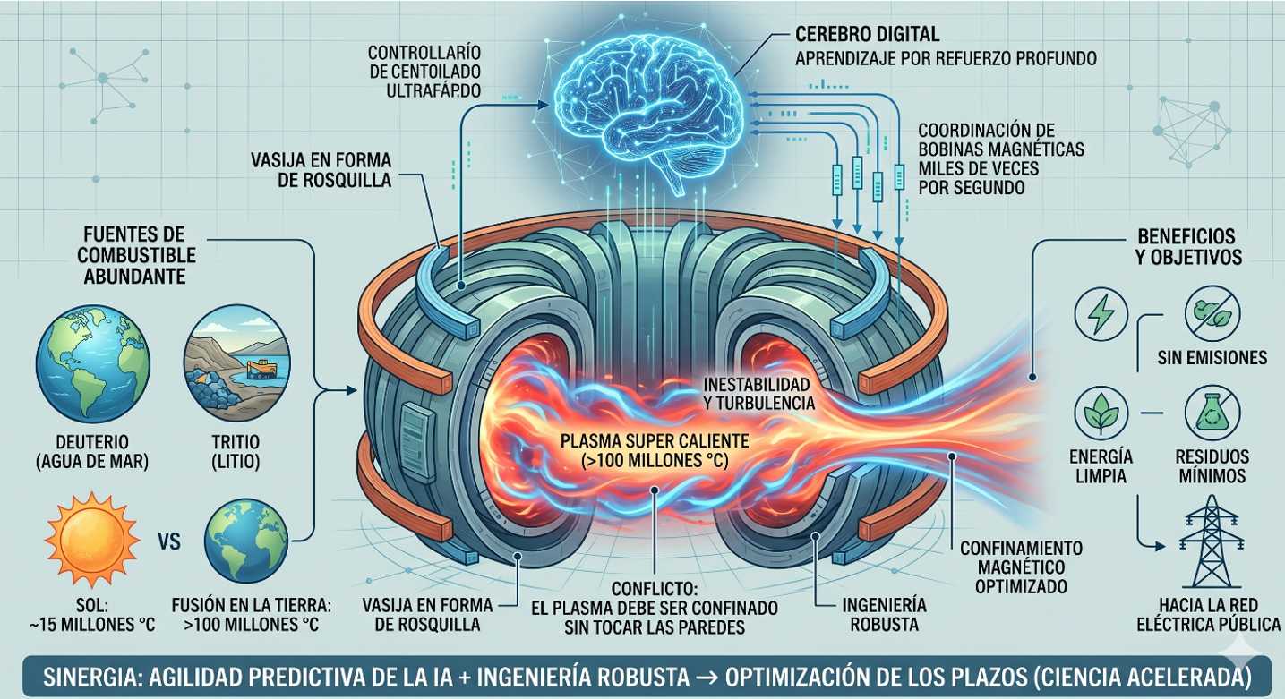 El cerebro digital que enciende un mañana sostenible: La IA revoluciona el control de la fusión nuclear