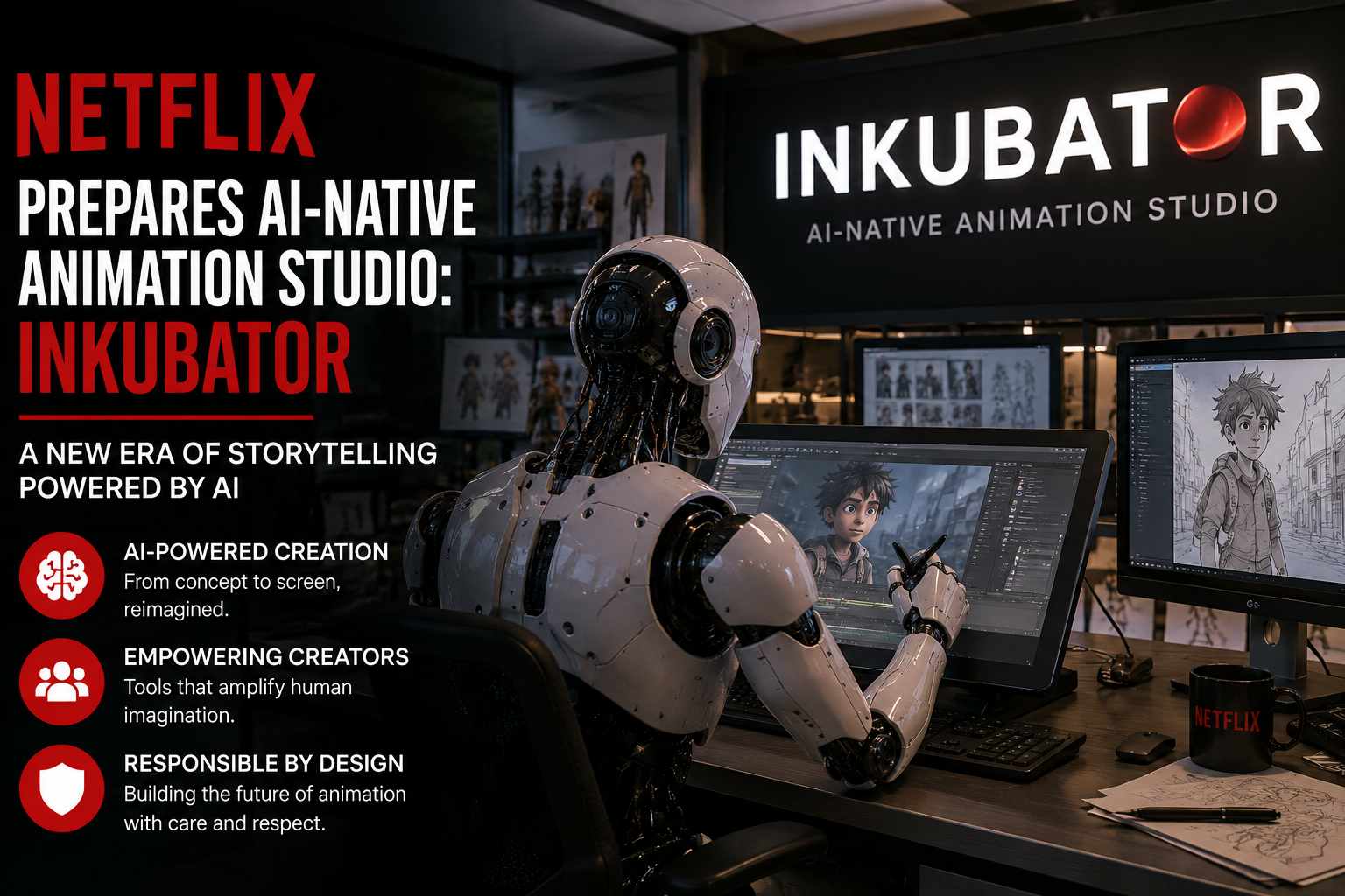 Netflix prepara INKubator, su estudio de animación con IA