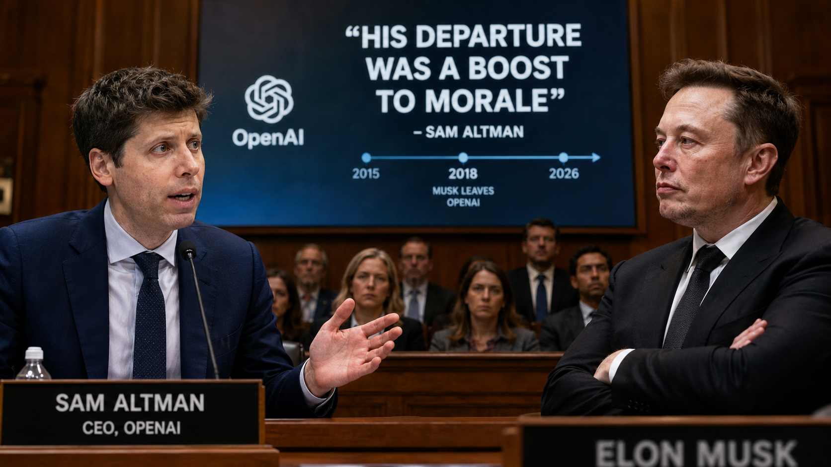 Altman retrata a Musk ante el jurado: “Su salida fue un impulso para la moral de OpenAI”