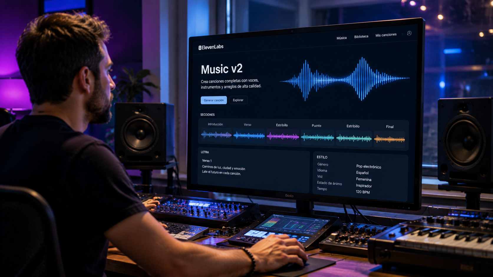 ElevenLabs y la música generada por IA: canciones completas, voces mejores y licencias para marcas