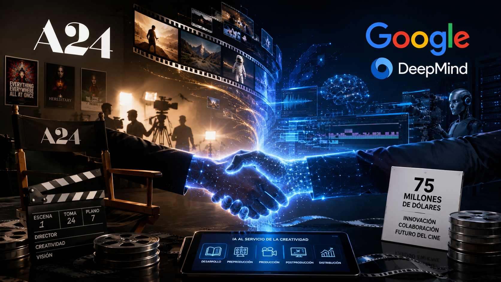 Google compra un asiento en Hollywood: 75 millones para llevar la IA al cine de A24