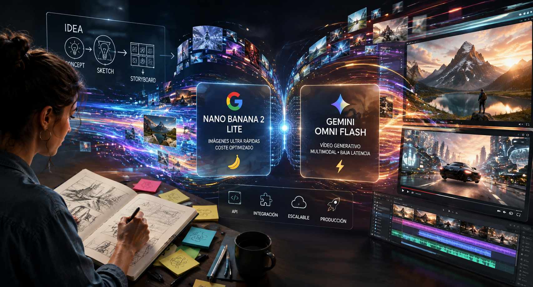 Google acelera la IA creativa con Nano Banana 2 Lite y Gemini Omni Flash